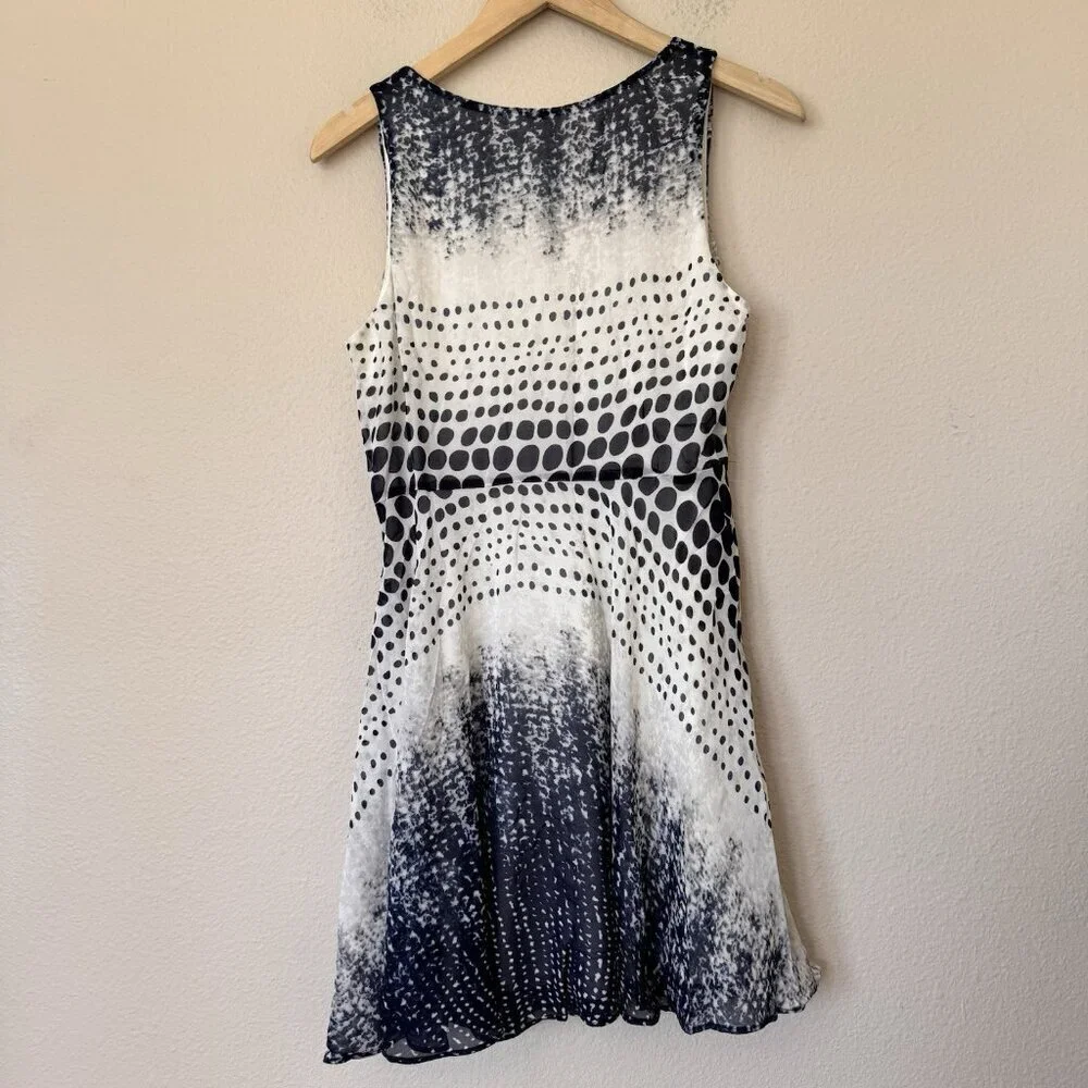 Mystree Navy White Print Sleeveless Dress Womens Size Large New With Tags - Picture 6 of 6